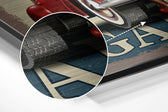 Vintage Garage Brushed Aluminium Dibond Wall Art.