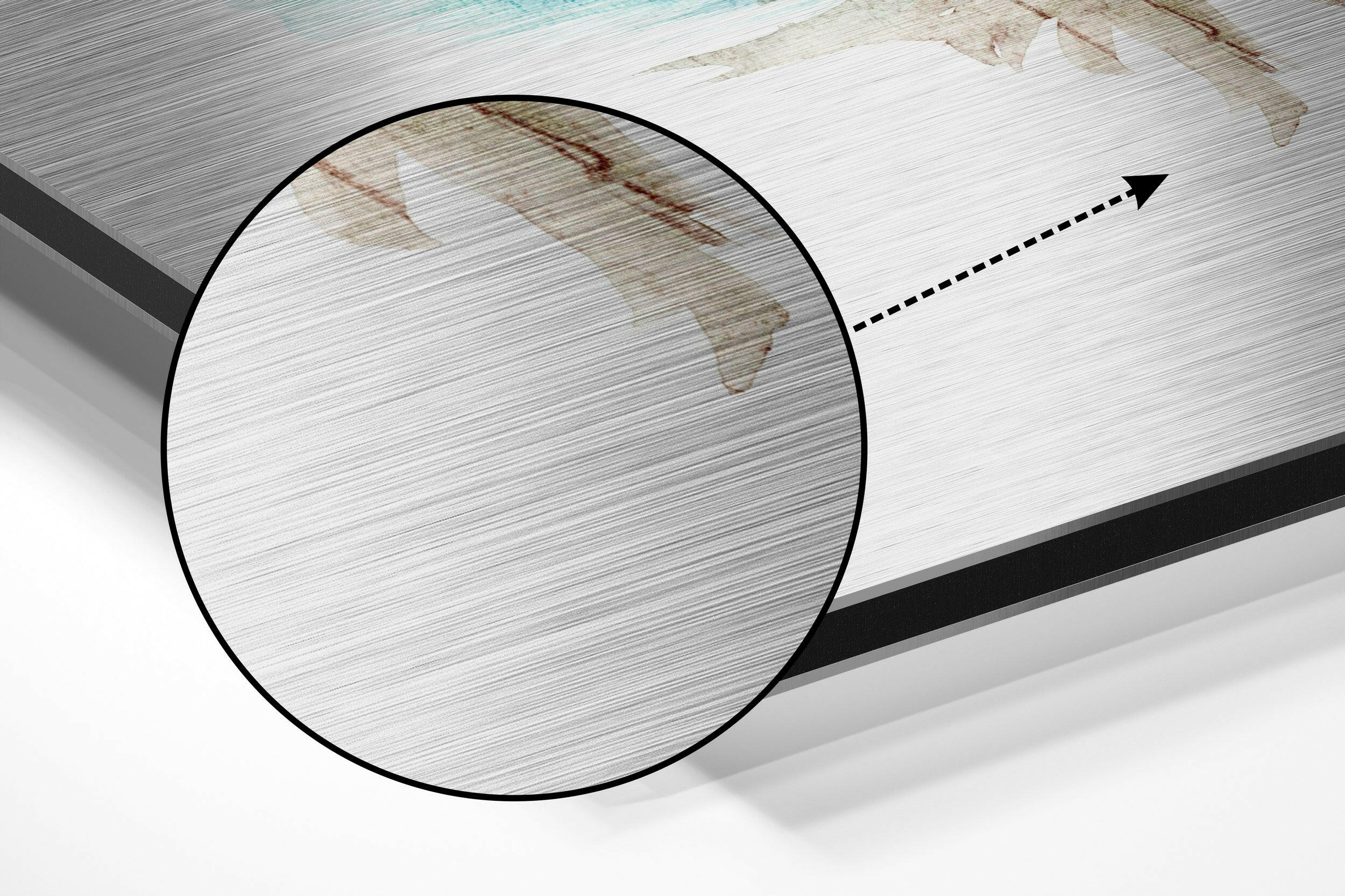 Flower Brushed Aluminium Dibond Wall Art.