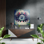 The Eye Brushed Aluminium Dibond Wall Art.