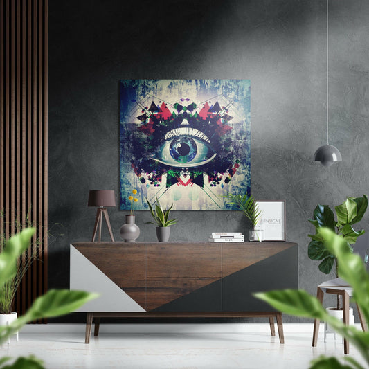 The Eye Brushed Aluminium Dibond Wall Art.
