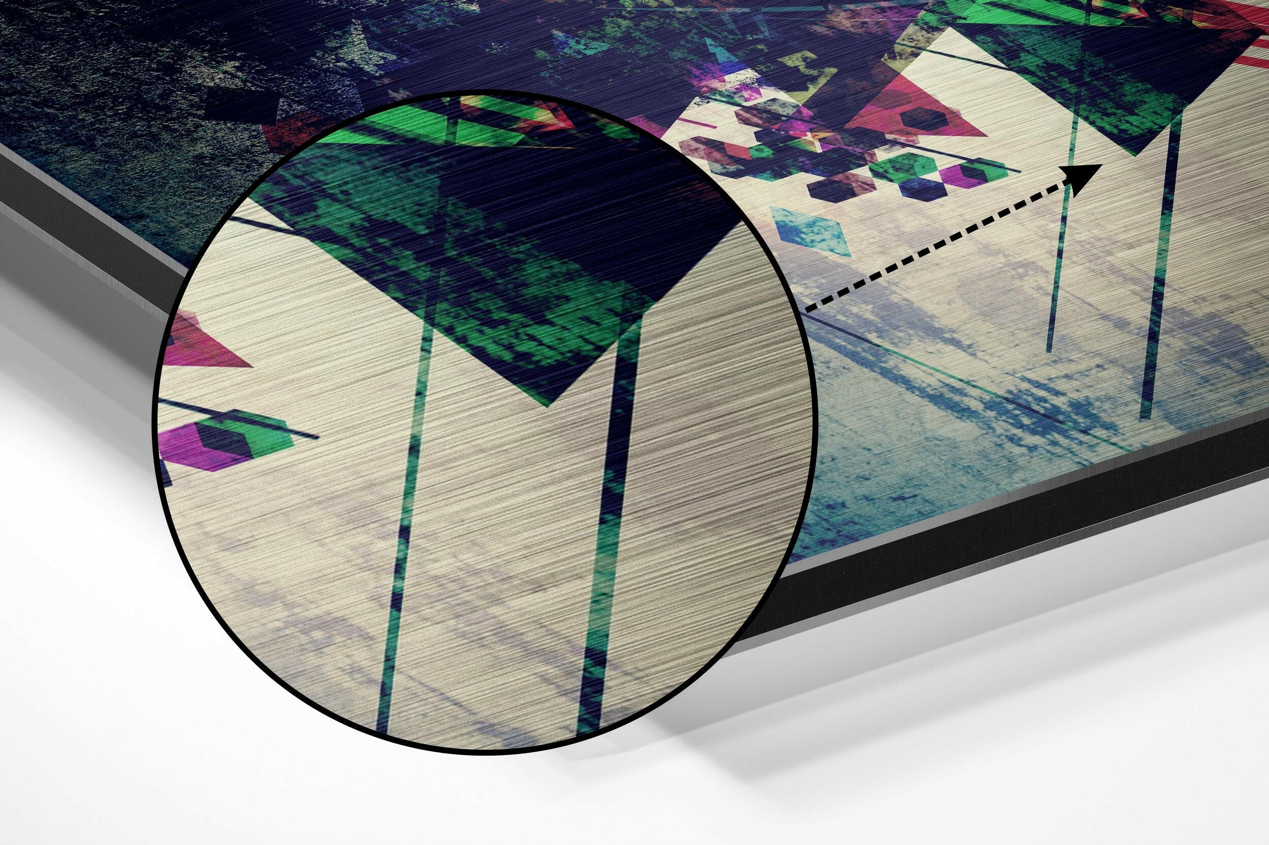 The Eye Brushed Aluminium Dibond Wall Art.