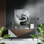 Dance with Smoke Brushed Aluminium Dibond Wall Art.