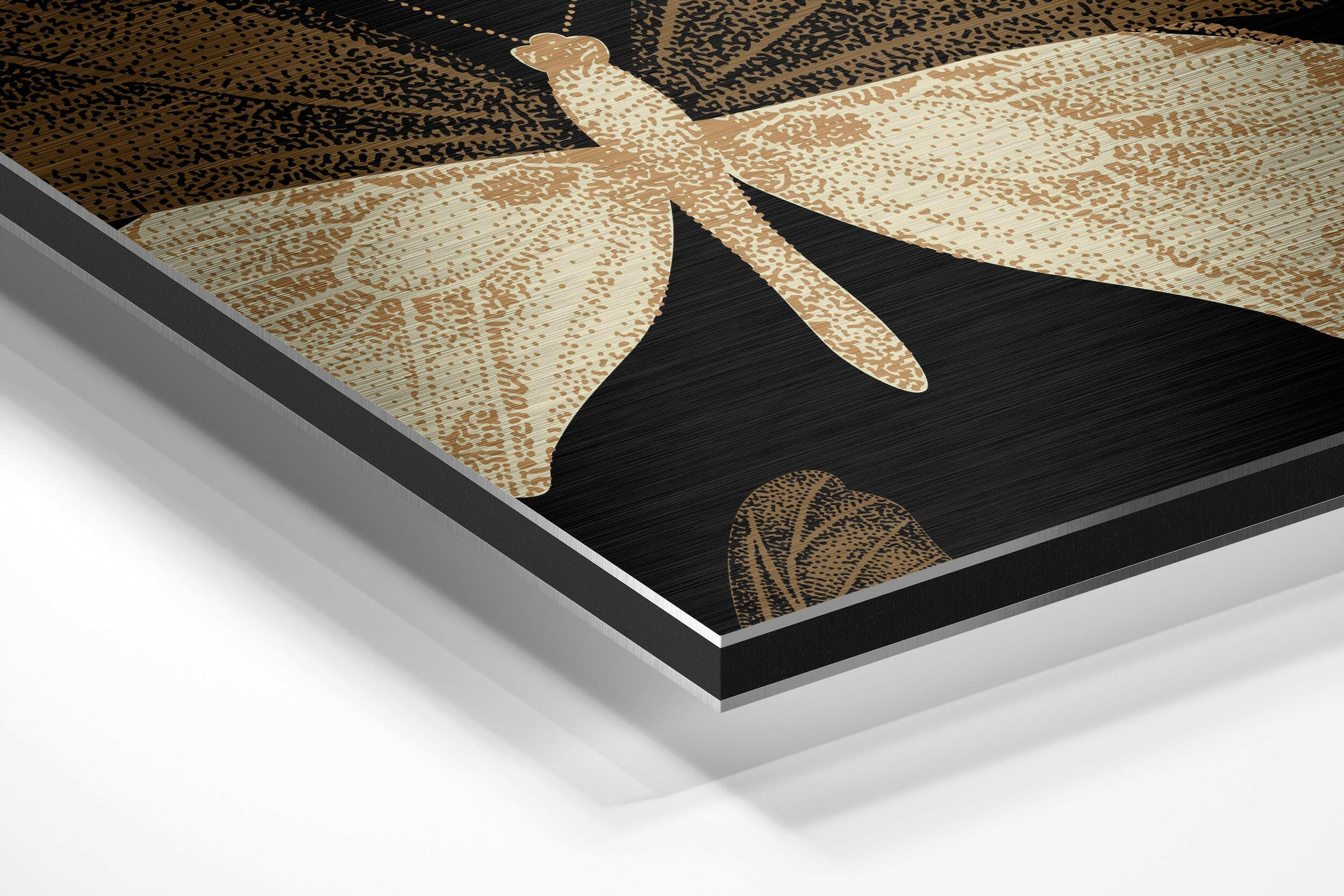 Butterflies Brushed Aluminium Dibond Wall Art.