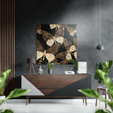 Butterflies Brushed Aluminium Dibond Wall Art.