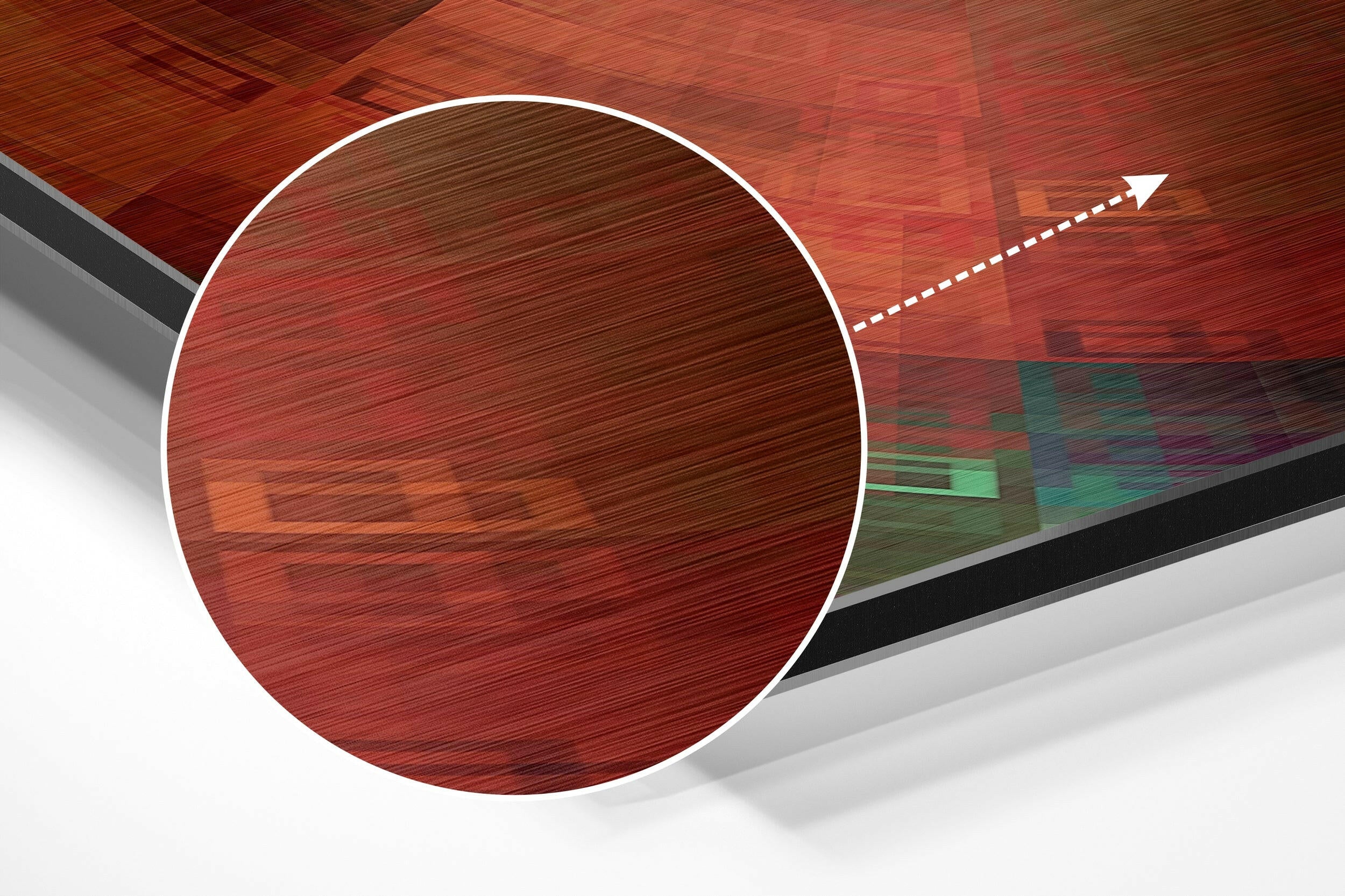 Spin Brushed Aluminium Dibond Wall Art.