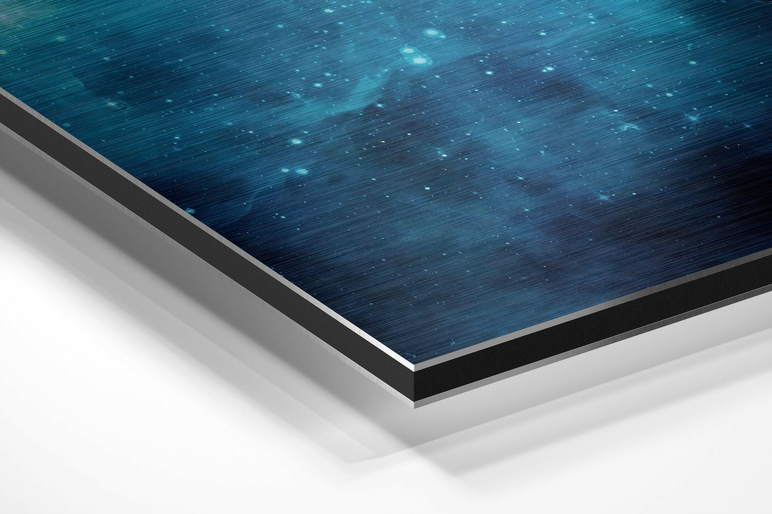 Space Traveller Brushed Aluminium Dibond Wall Art.