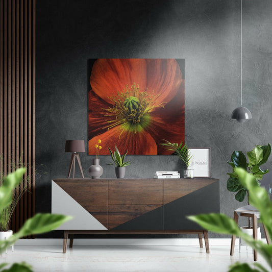 Flower Brushed Aluminium Dibond Wall Art.