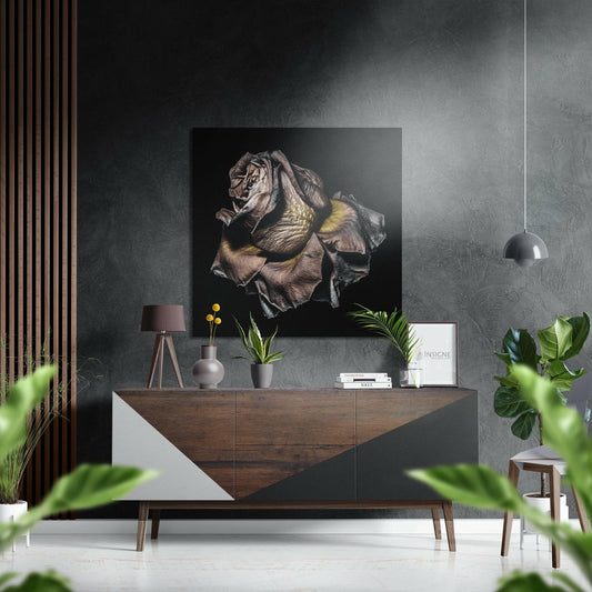 Rose Brushed Aluminium Dibond Wall Art.