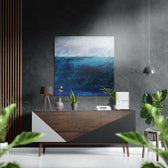 Blue Cascades Brushed Aluminium Dibond Wall Art.