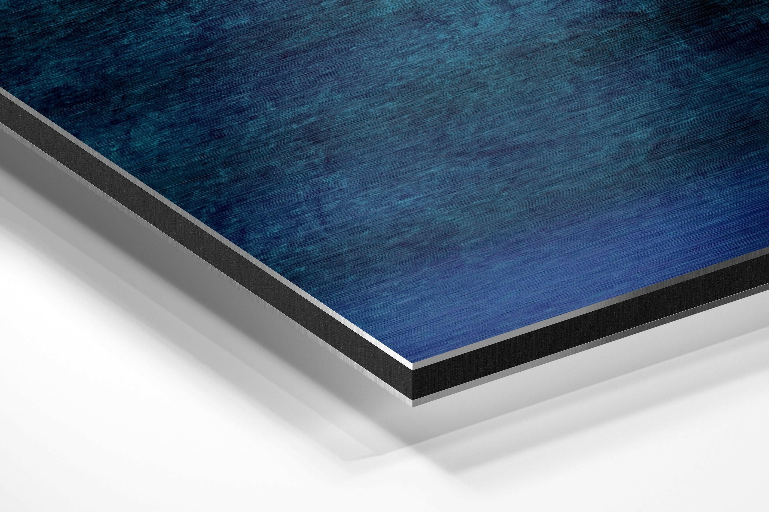 Blue Cascades Brushed Aluminium Dibond Wall Art.