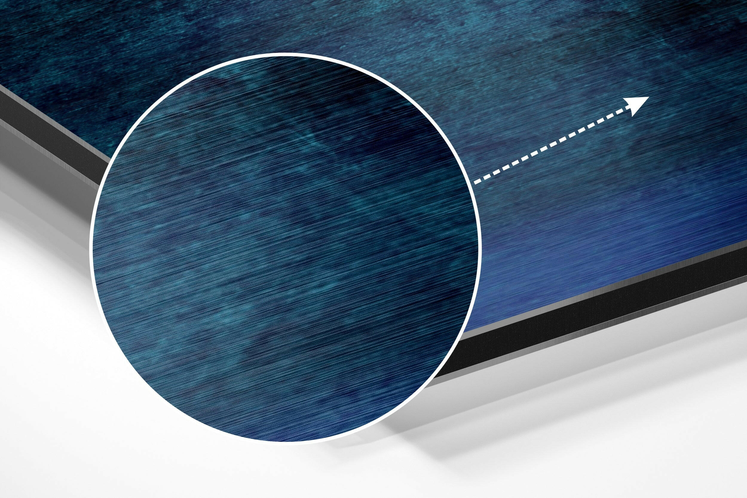 Blue Cascades Brushed Aluminium Dibond Wall Art.