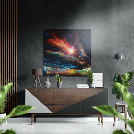 Color Space Brushed Aluminium Dibond Wall Art.