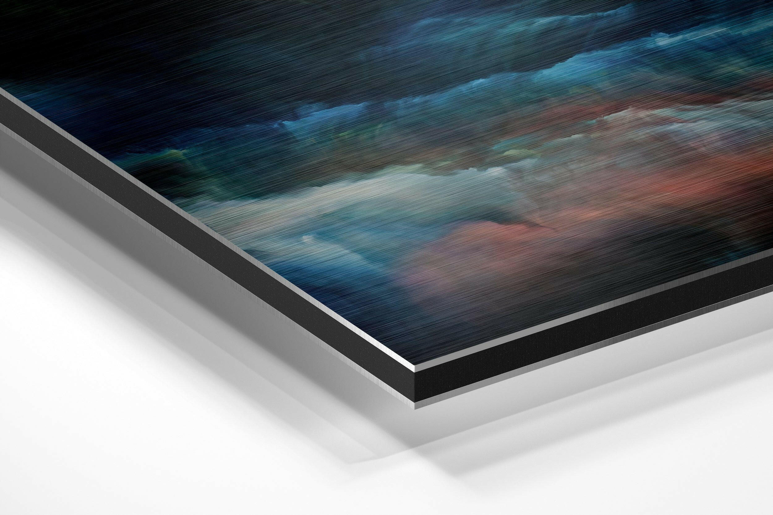 Color Space Brushed Aluminium Dibond Wall Art.