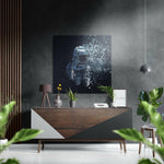Space Traveller Brushed Aluminium Dibond Wall Art.