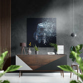 Space Traveller Brushed Aluminium Dibond Wall Art.