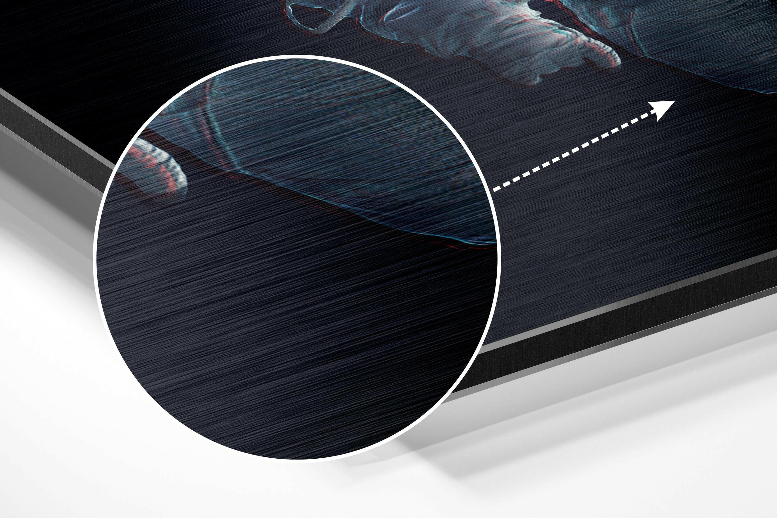 Space Traveller Brushed Aluminium Dibond Wall Art.