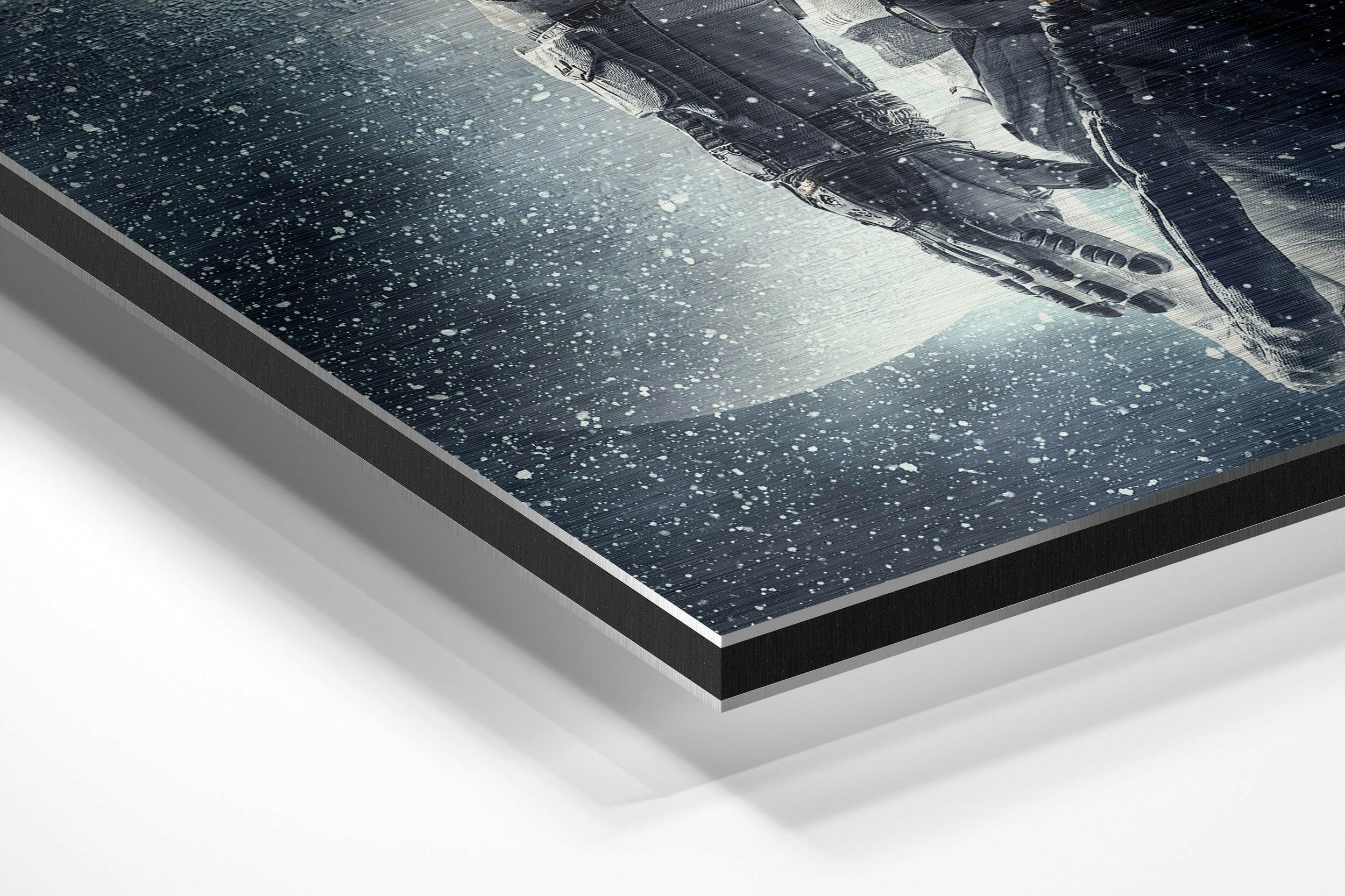 Space Traveller Brushed Aluminium Dibond Wall Art.