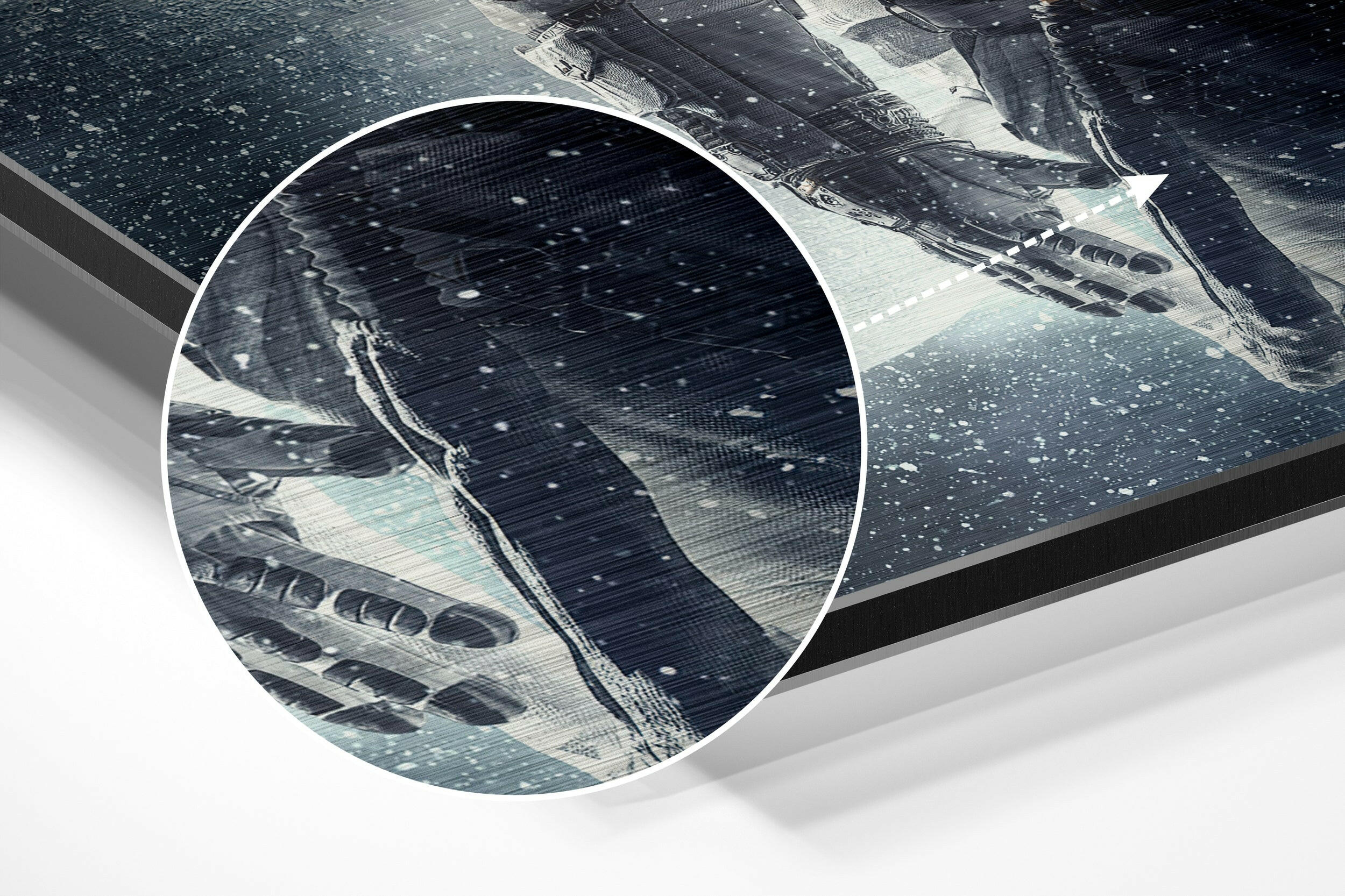 Space Traveller Brushed Aluminium Dibond Wall Art.