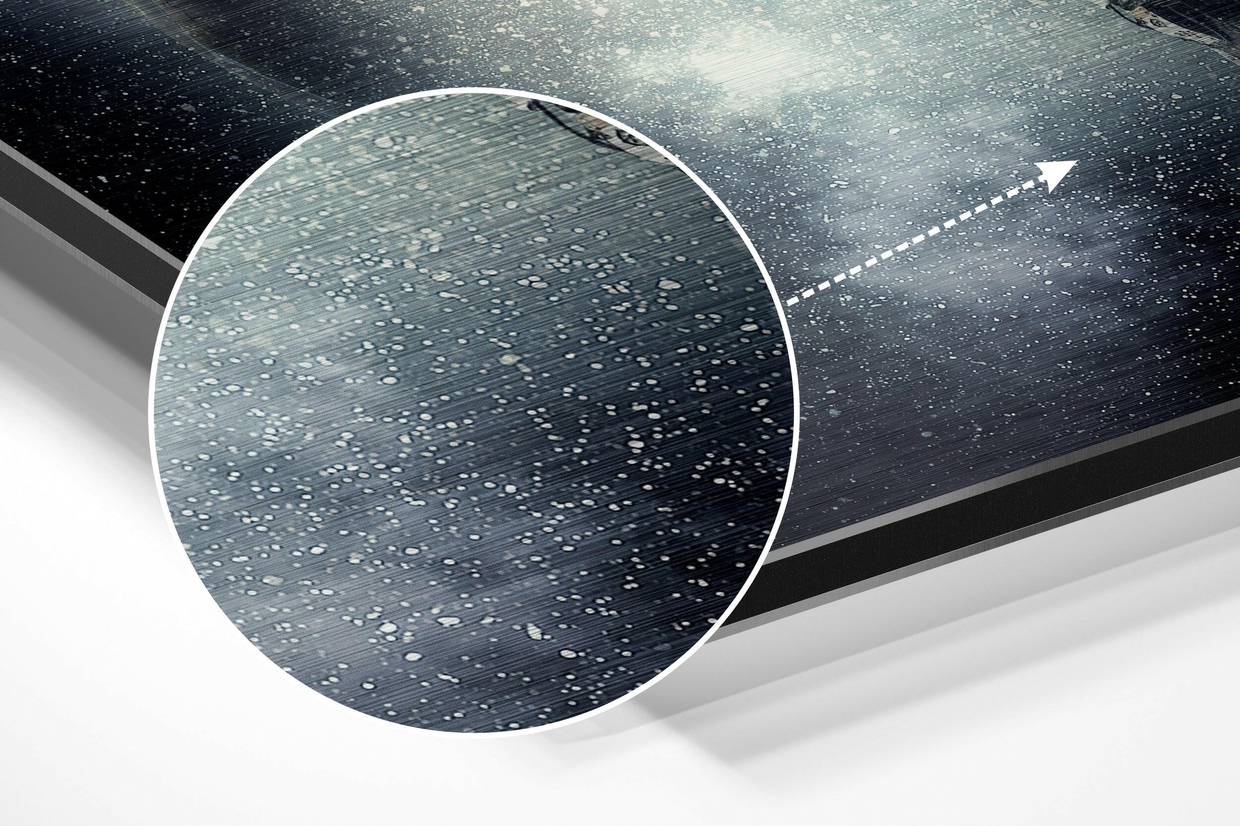 Space Traveller Brushed Aluminium Dibond Wall Art.