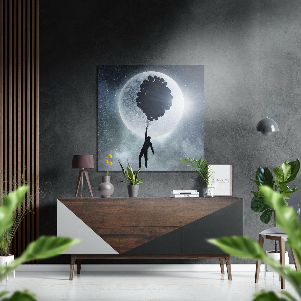 Up Brushed Aluminium Dibond Wall Art.