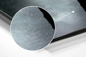 Up Brushed Aluminium Dibond Wall Art.