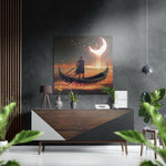 Moon Collector Brushed Aluminium Dibond Wall Art.