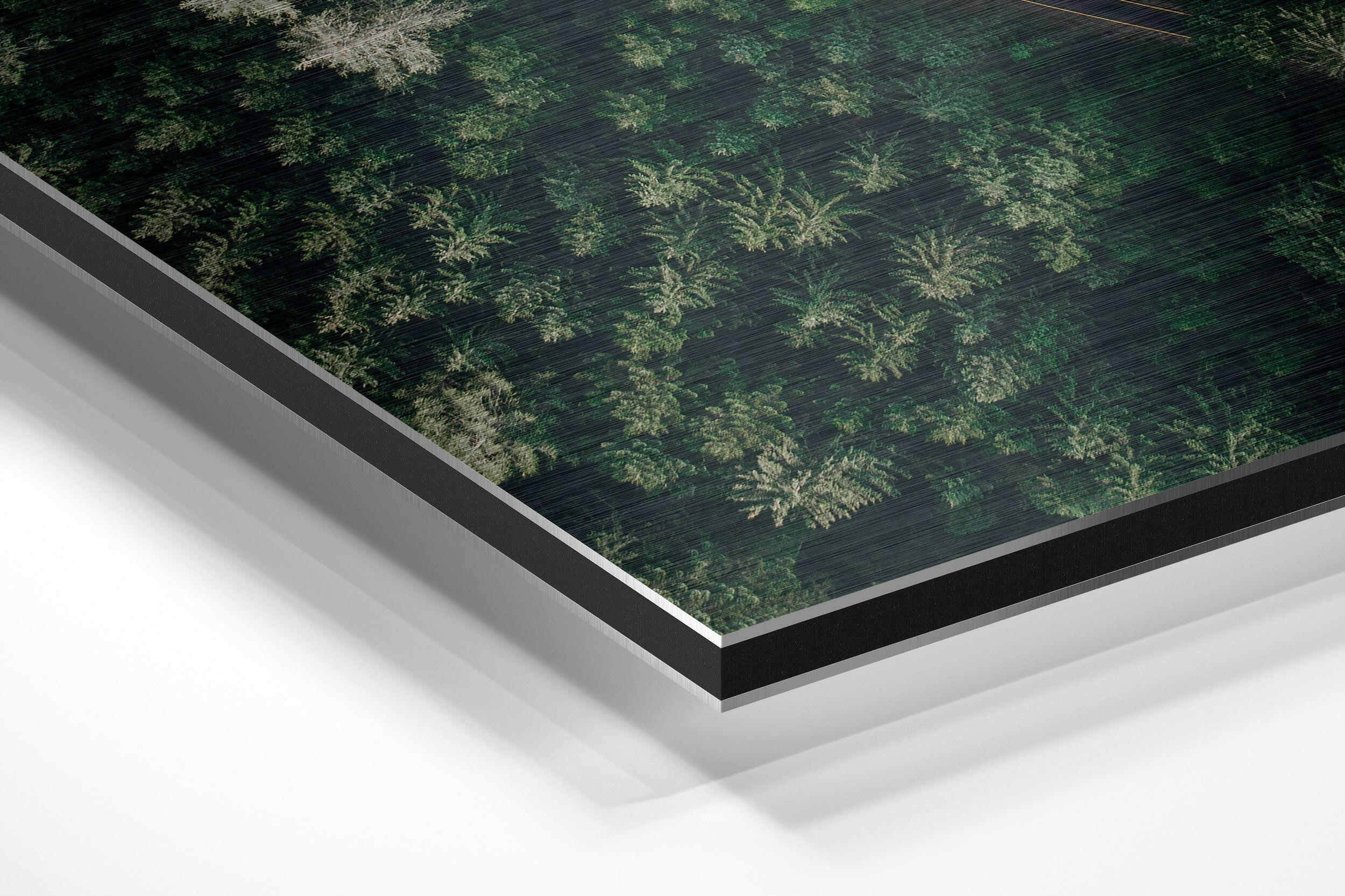 Fifty Tones of Green Brushed Aluminium Dibond Wall Art.