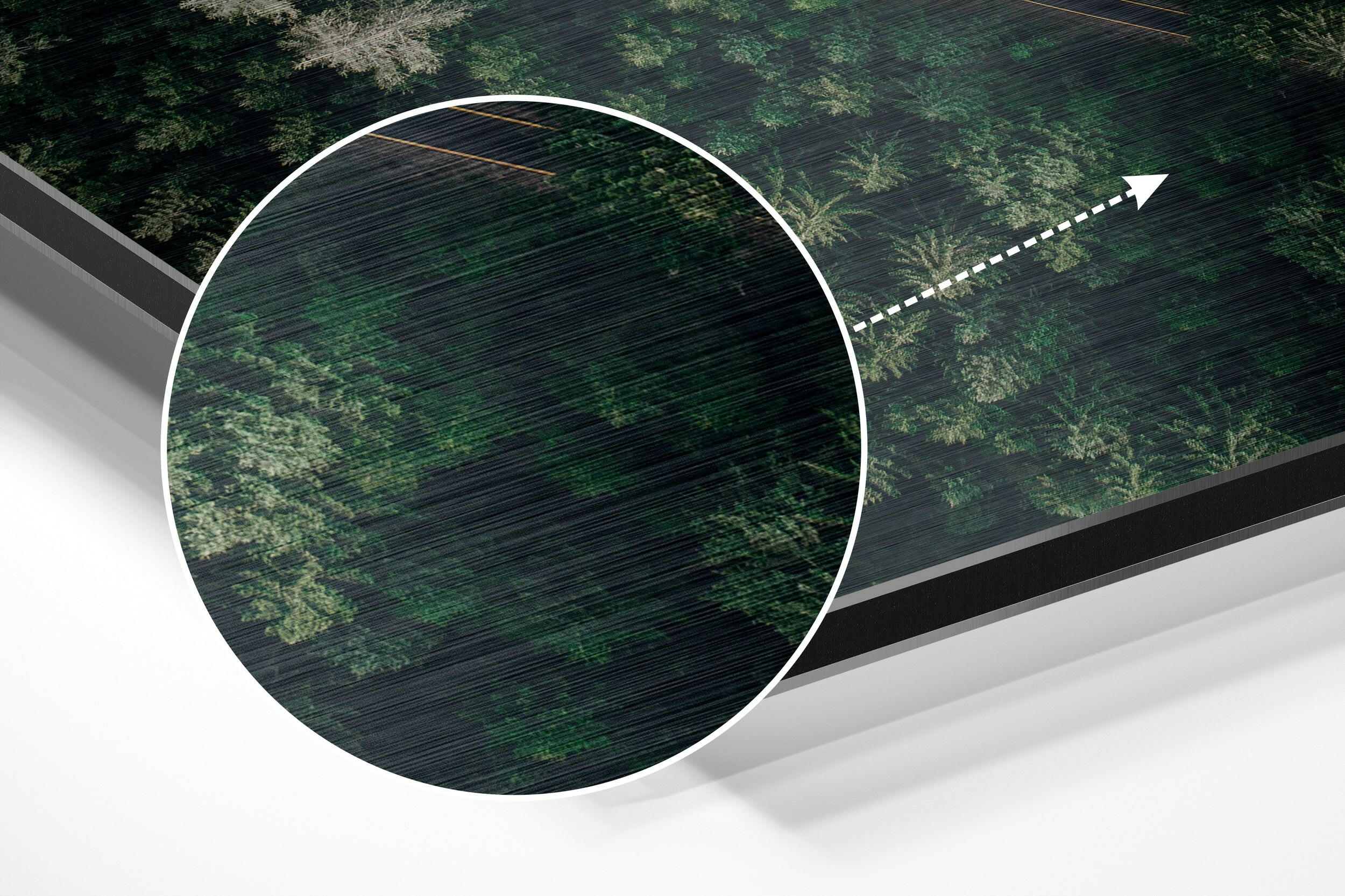 Fifty Tones of Green Brushed Aluminium Dibond Wall Art.