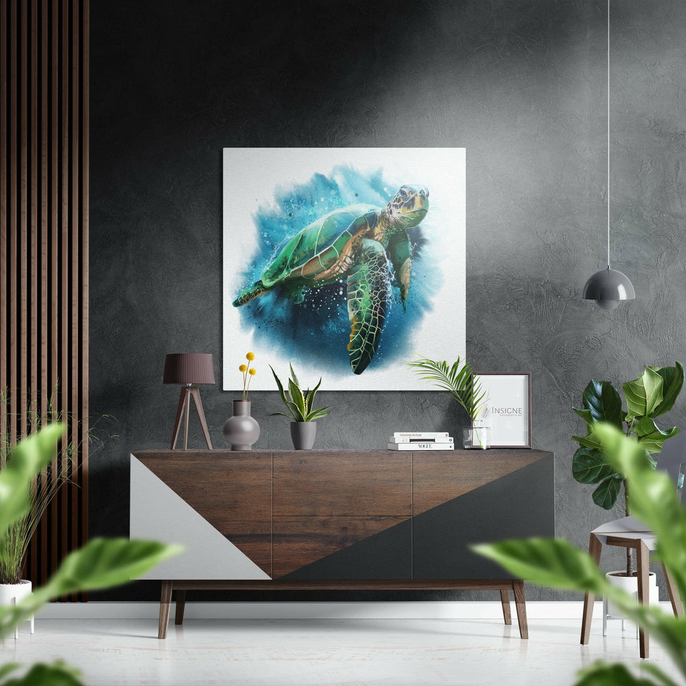 Turtle Brushed Aluminium Dibond Wall Art.