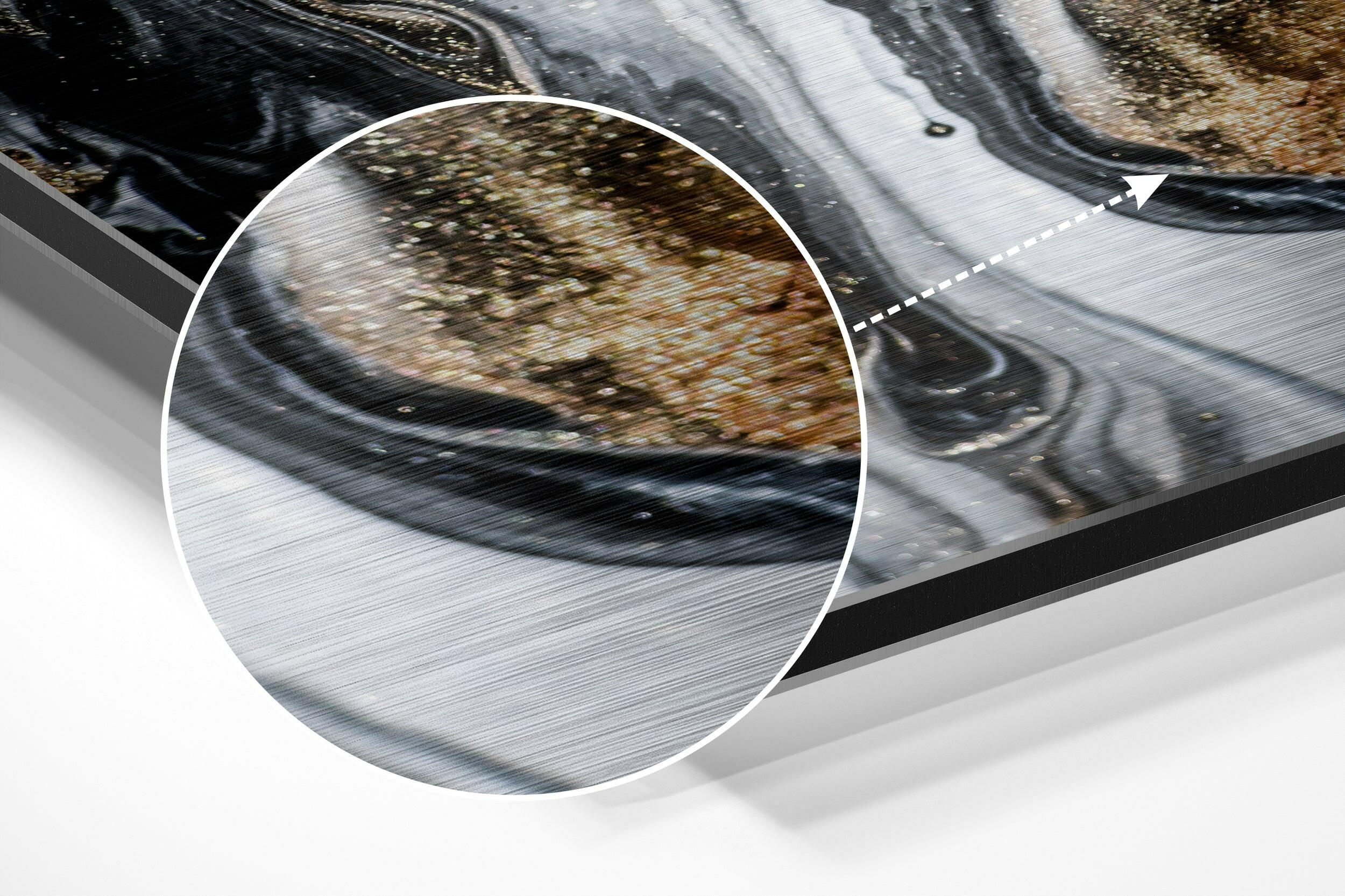 Marmoreal Brushed Aluminium Dibond Wall Art.