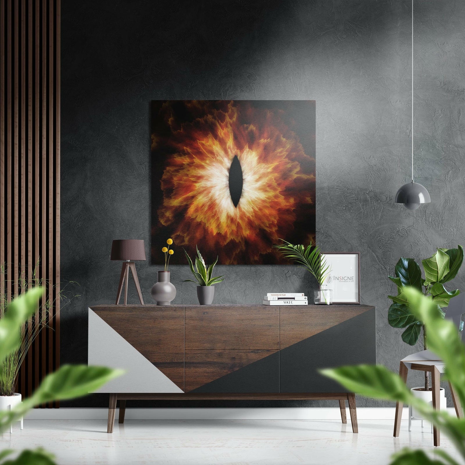 Eye of Sauron Brushed Aluminium Dibond Wall Art