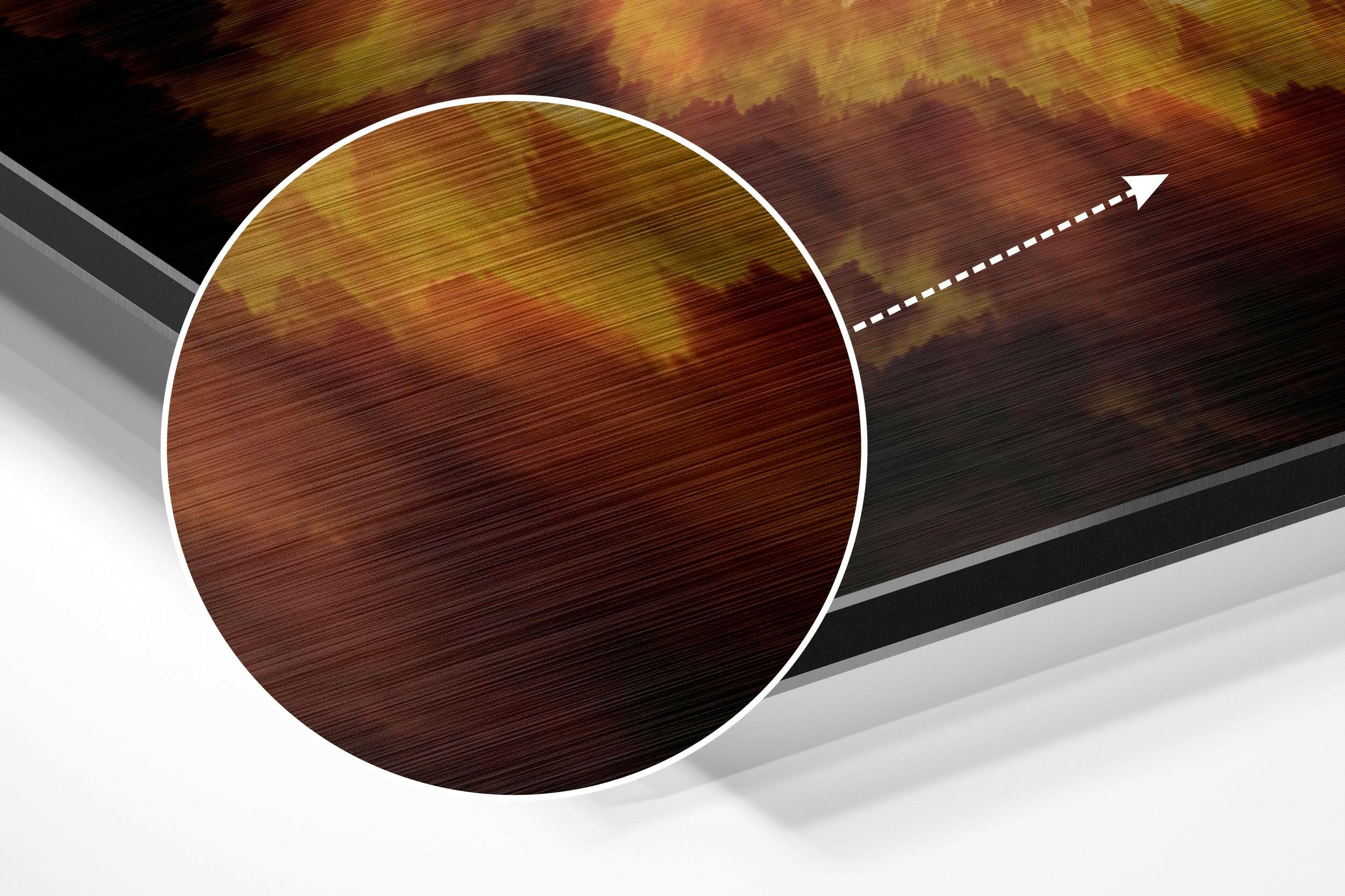 Eye of Sauron Brushed Aluminium Dibond Wall Art.