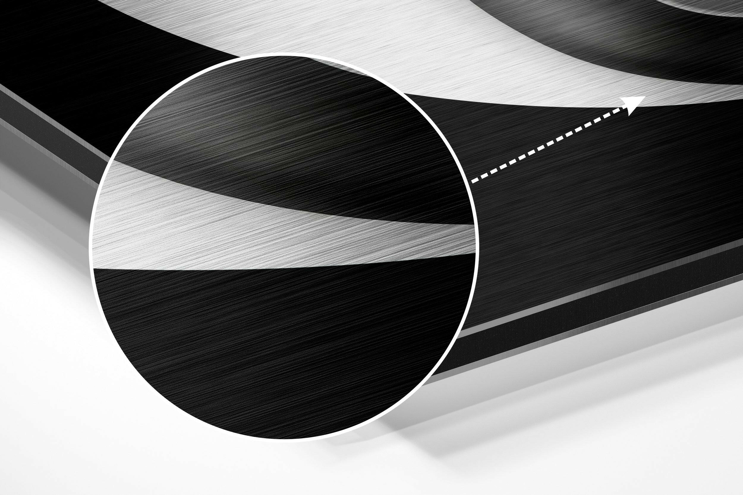 Ying Yang Skulls Brushed Aluminium Dibond Wall Art.