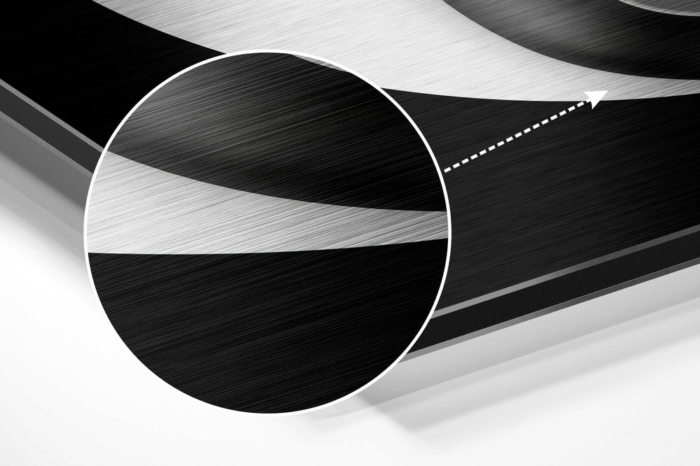 Ying Yang Skulls Brushed Aluminium Dibond Wall Art.