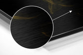 Yellow Smoke Brushed Aluminium Dibond Wall Art.