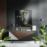 Eyelashes Brushed Aluminium Dibond Wall Art.