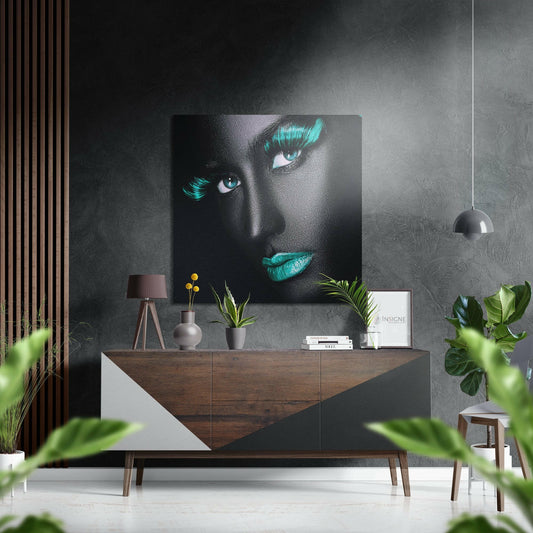 Eyelashes Brushed Aluminium Dibond Wall Art.