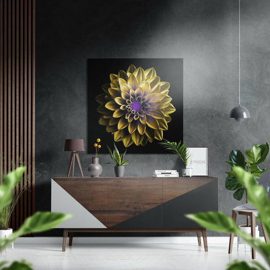 Flower Brushed Aluminium Dibond Wall Art.