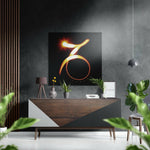Capricorn Brushed Aluminium Dibond Wall Art.