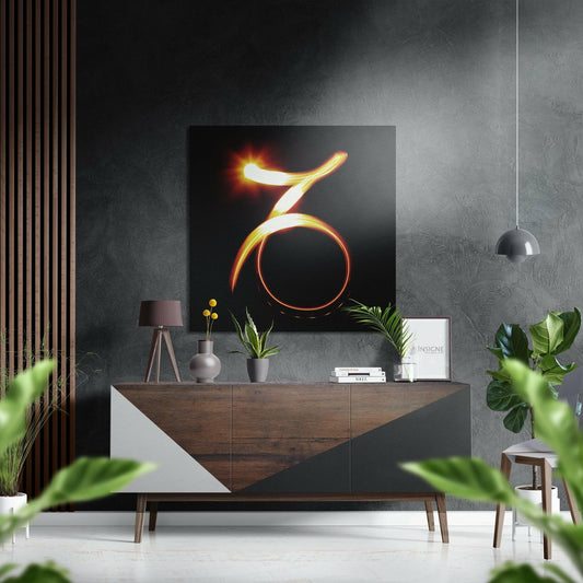 Capricorn Brushed Aluminium Dibond Wall Art.