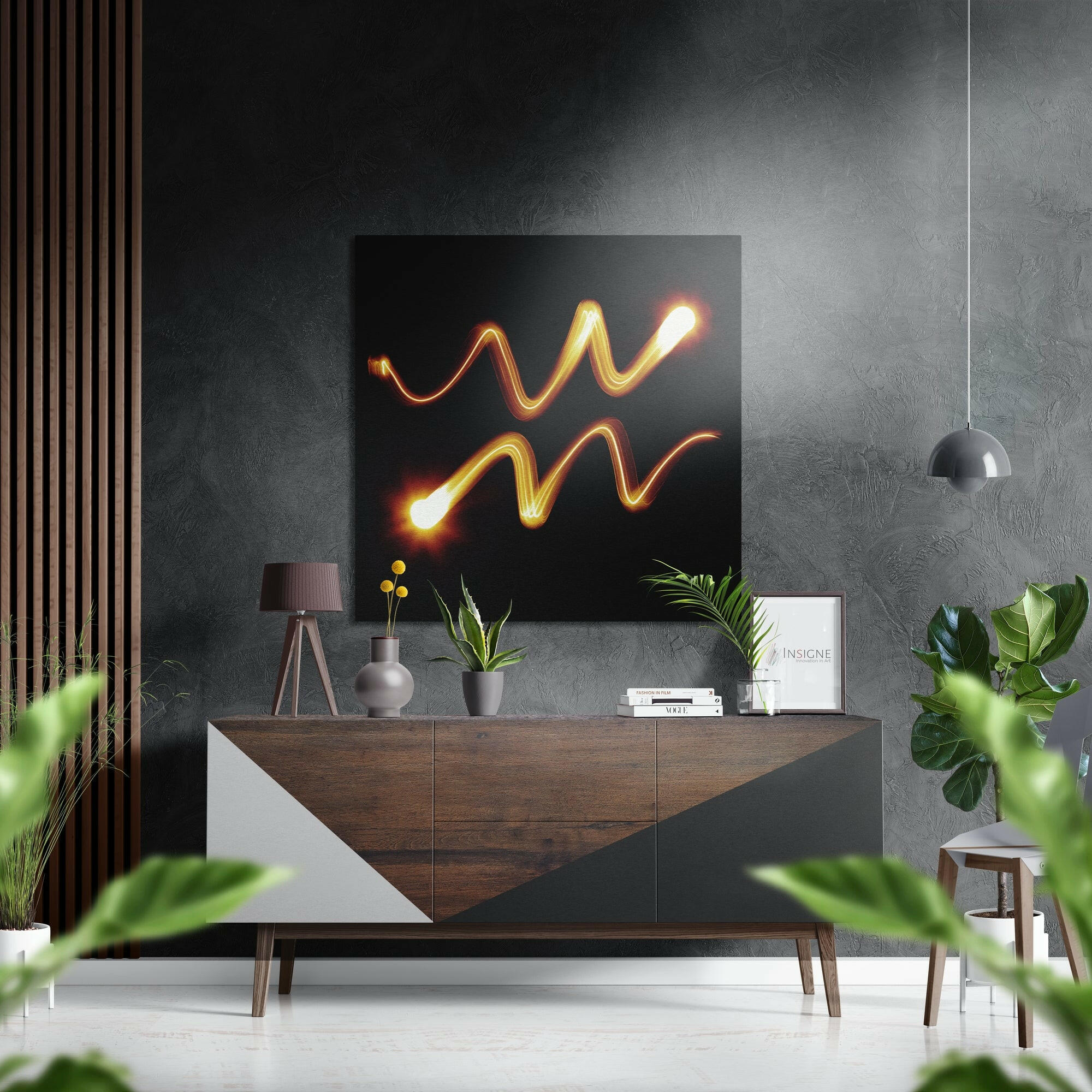 Aquarius Brushed Aluminium Dibond Wall Art.
