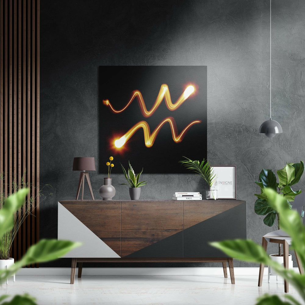 Aquarius Brushed Aluminium Dibond Wall Art.