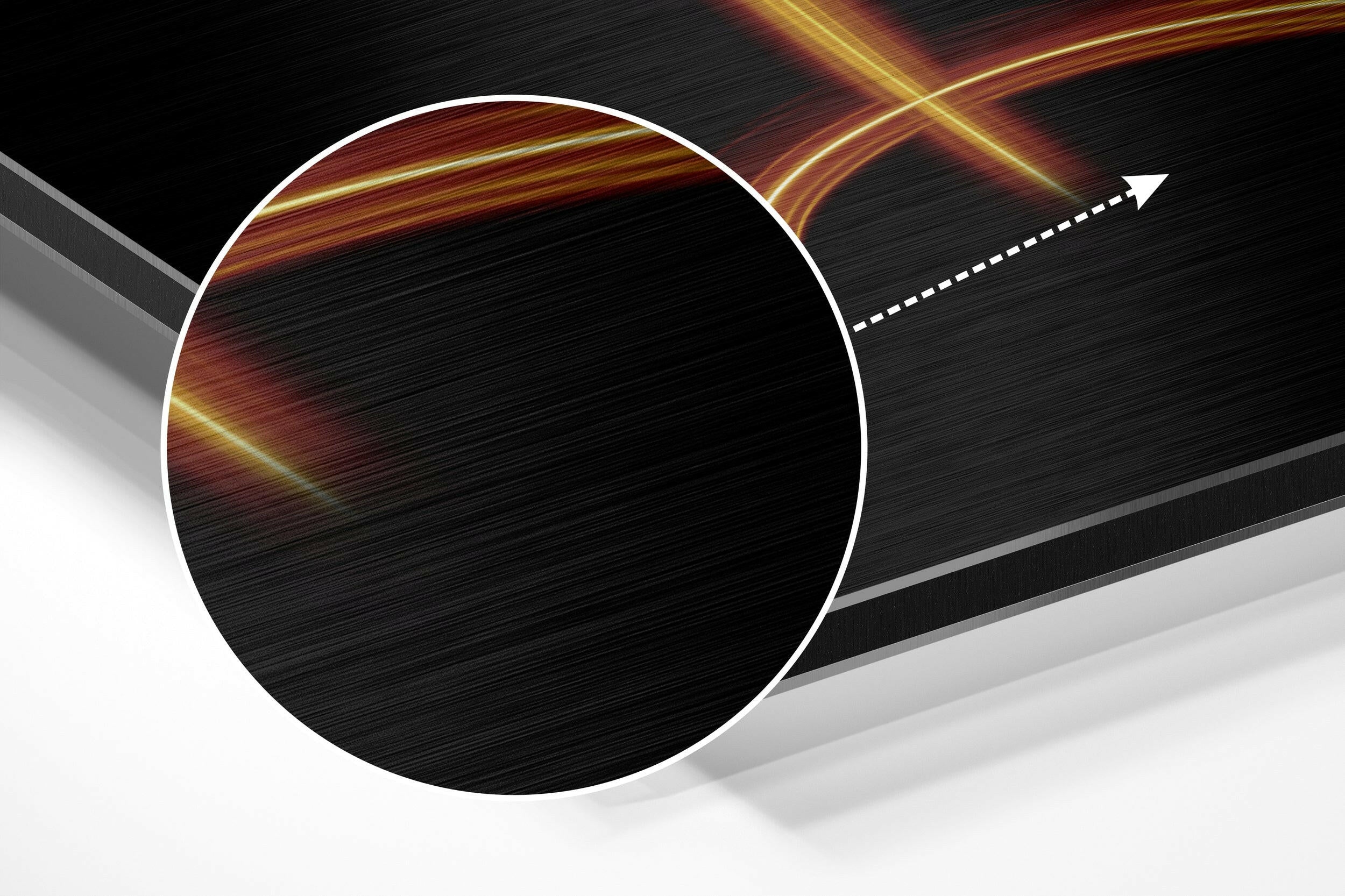 Gemini Brushed Aluminium Dibond Wall Art.