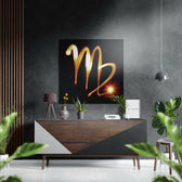 Virgo Brushed Aluminium Dibond Wall Art.