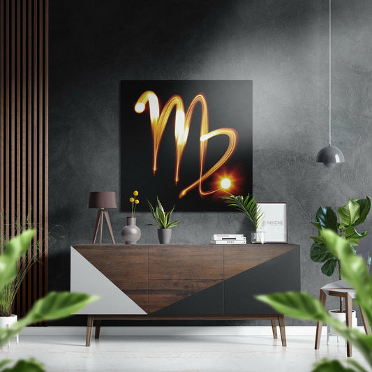 Virgo Brushed Aluminium Dibond Wall Art.