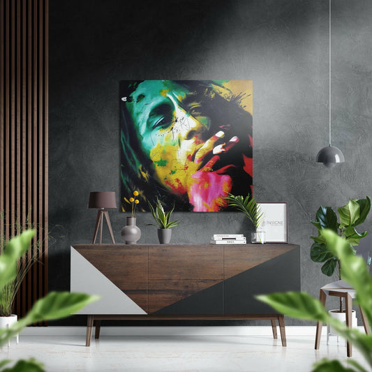 Reggae Legend Brushed Aluminium Dibond Wall Art