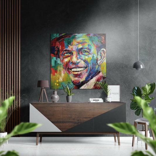 Crooner in a Fedora Brushed Aluminium Dibond Wall Art