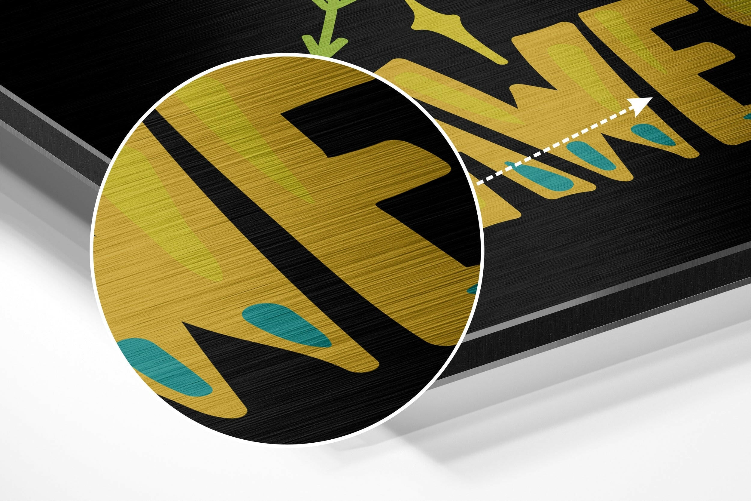 Be Awesome Brushed Aluminium Dibond Wall Art.