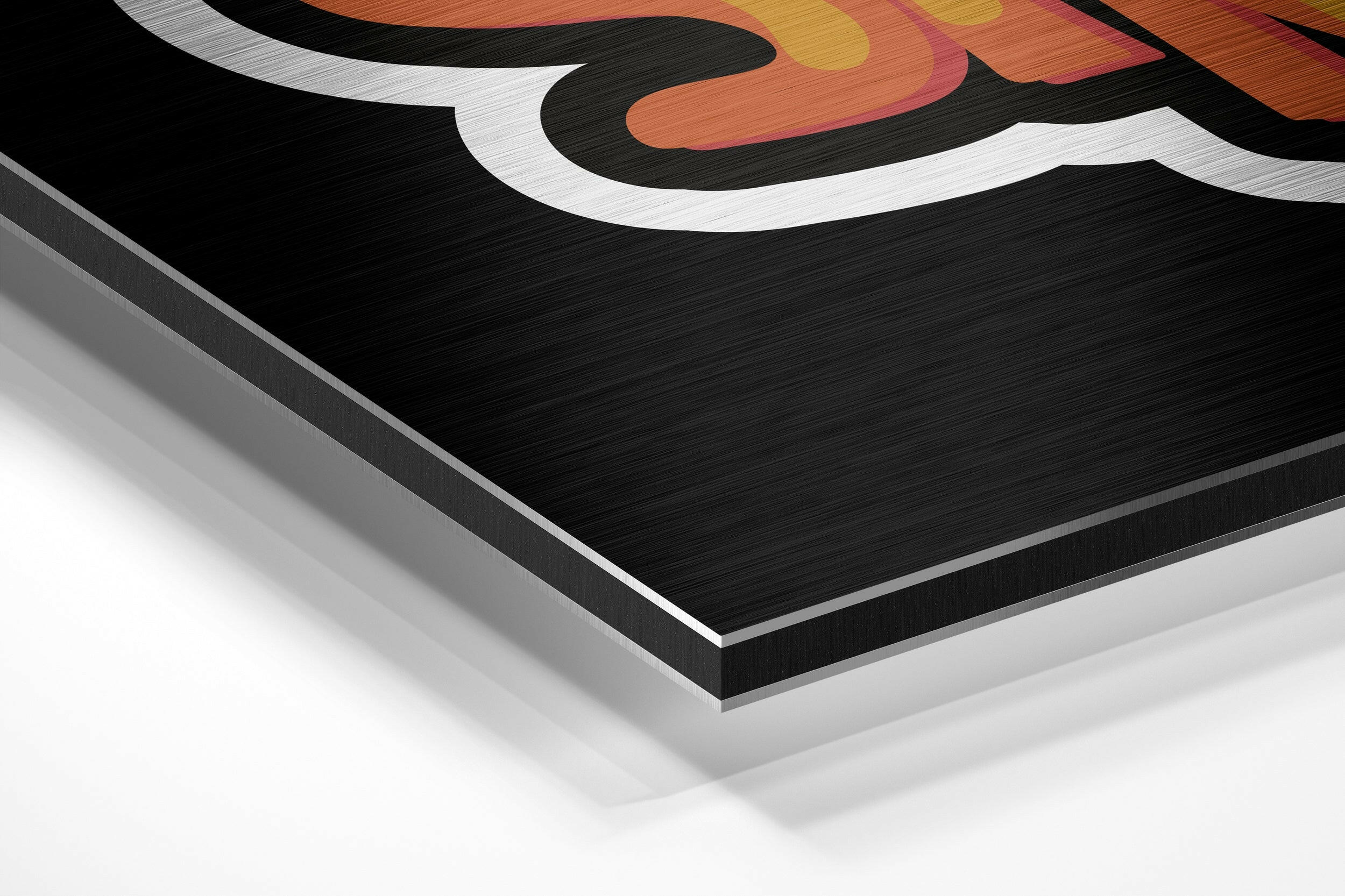 Be Strong Brushed Aluminium Dibond Wall Art.