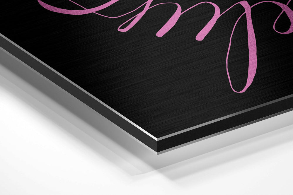 Believe in Impossible Brushed Aluminium Dibond Wall Art.